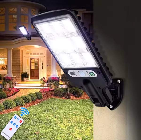 Lámpara solar exterior con sensor y control remoto
