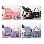 Kit morral escolar kawaii 5 piezas