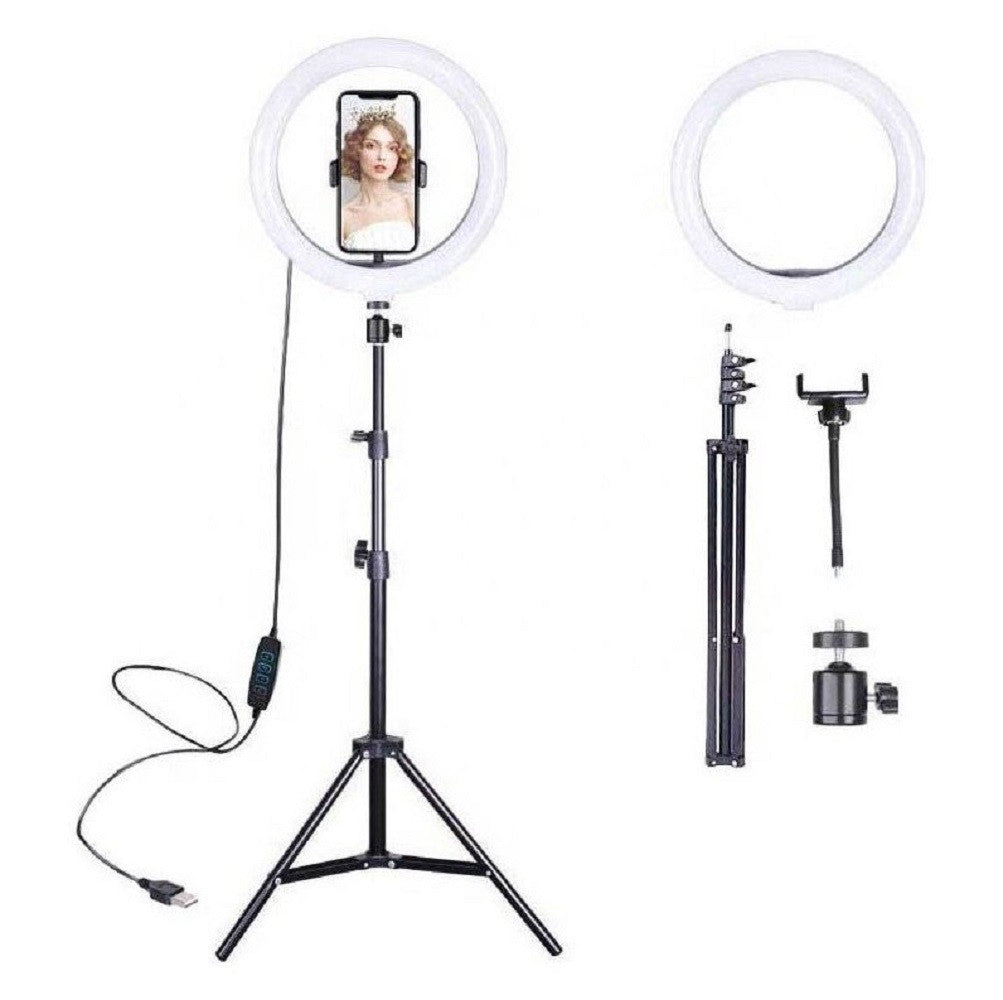 Aro de luz LED 30 cm con trípode