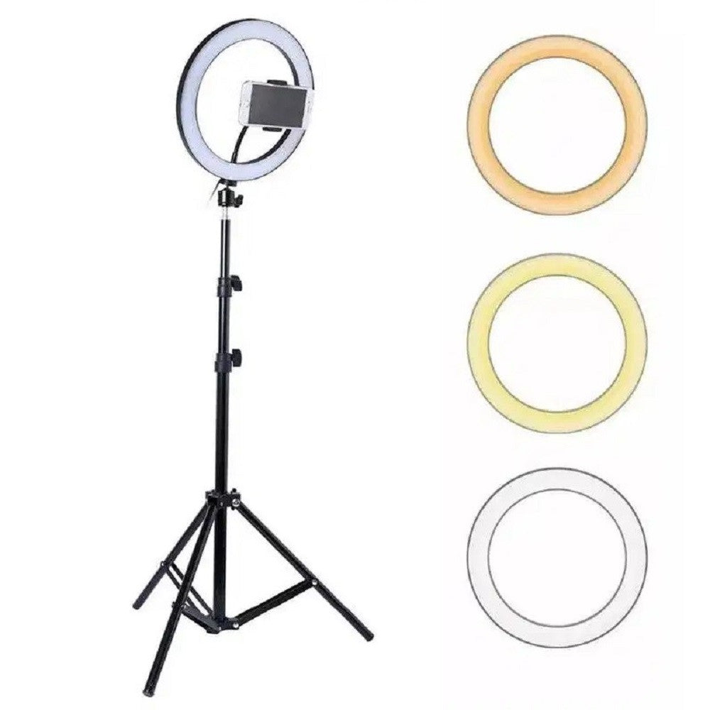Aro de luz LED 30 cm con trípode