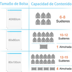 Bolsas al vacío x3 con bomba manual para ropa