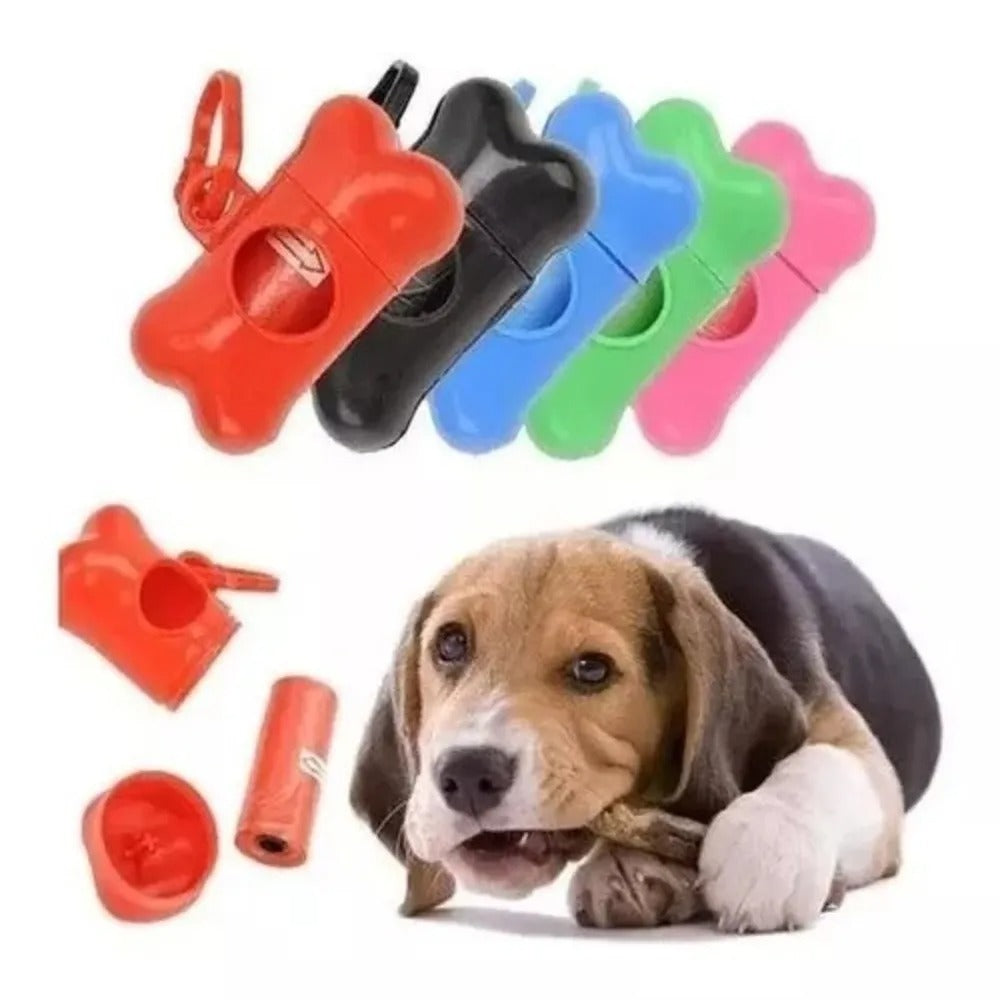 Hueso Dispensador de Bolsas para Mascotas