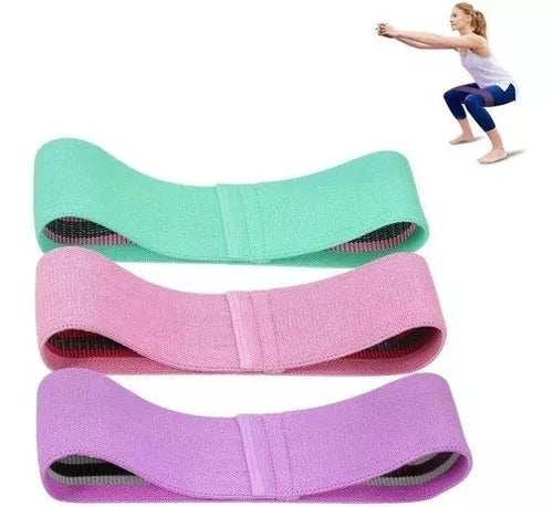 Bandas de resistencia de tela x3