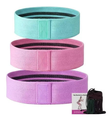 Bandas de resistencia de tela x3
