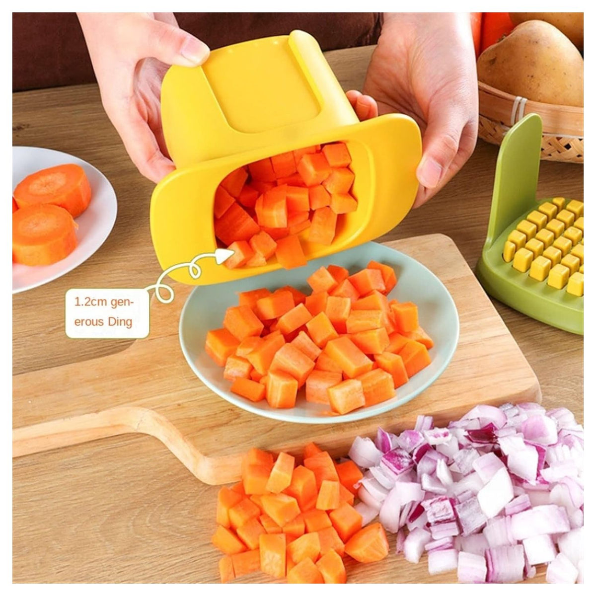 Picador de papas y verduras a presión