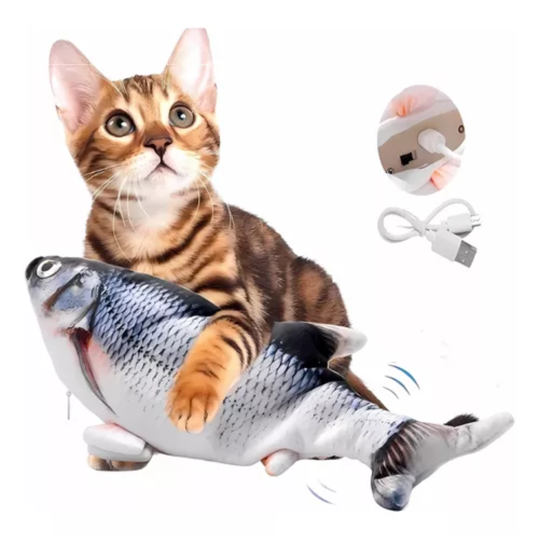 Pez interactivo recargable para gatos