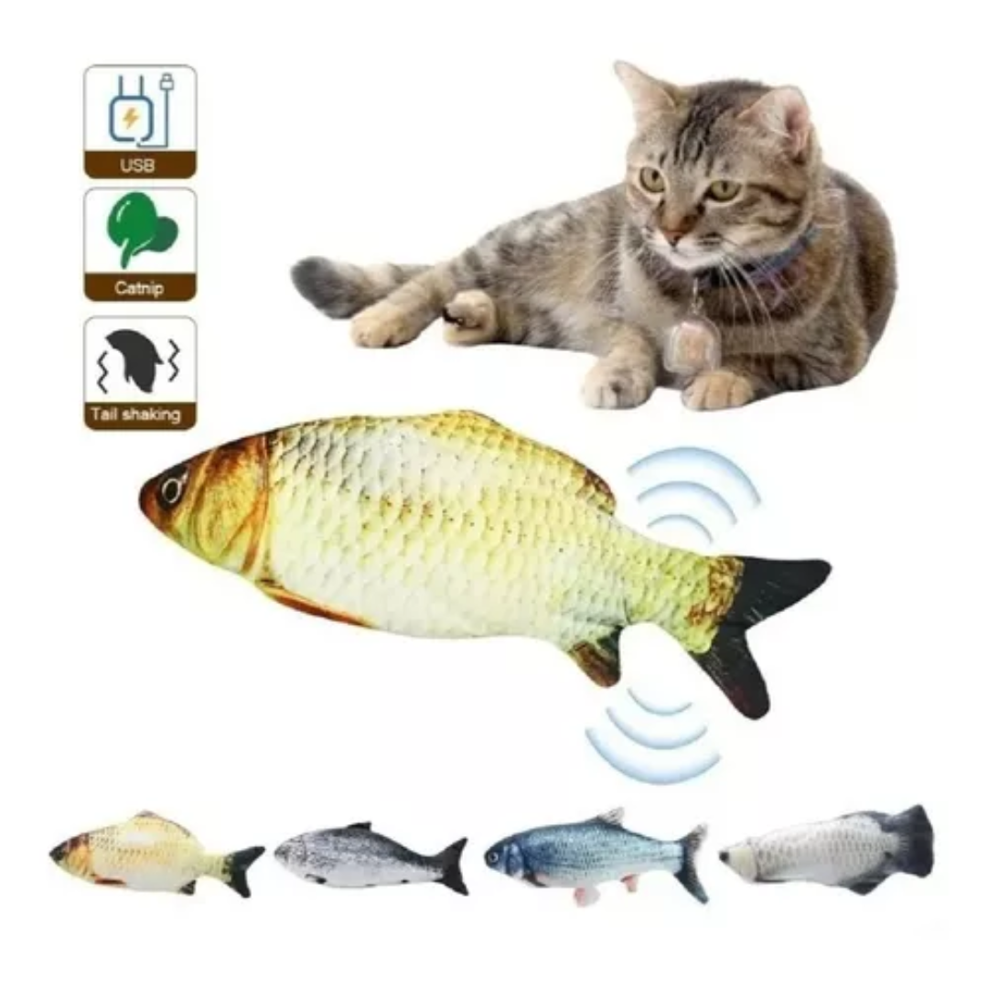 Pez interactivo recargable para gatos