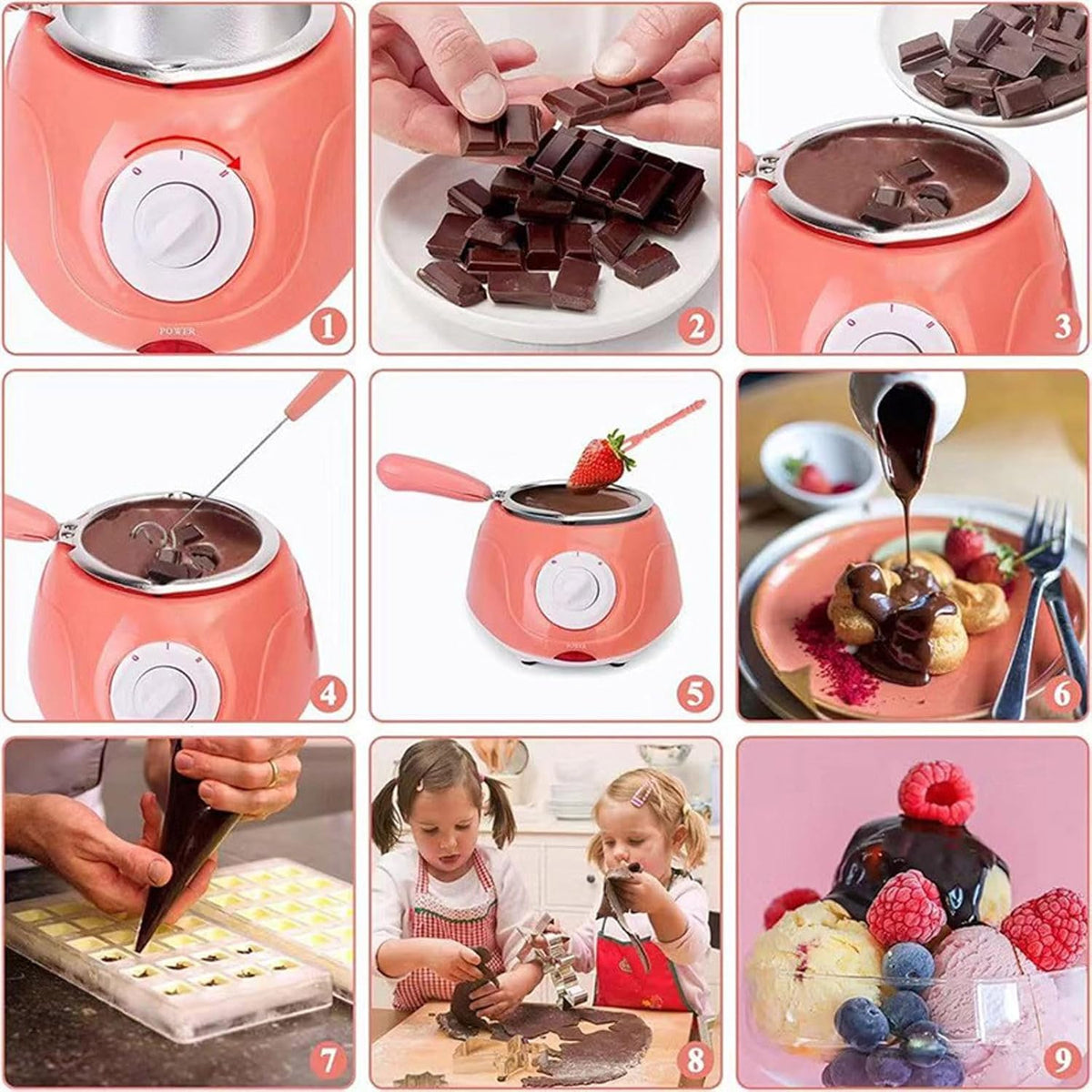 Olla eléctrica para fundir chocolate