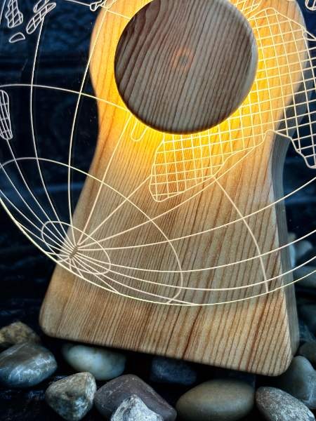 Lámpara 3D acrílica de luz cálida