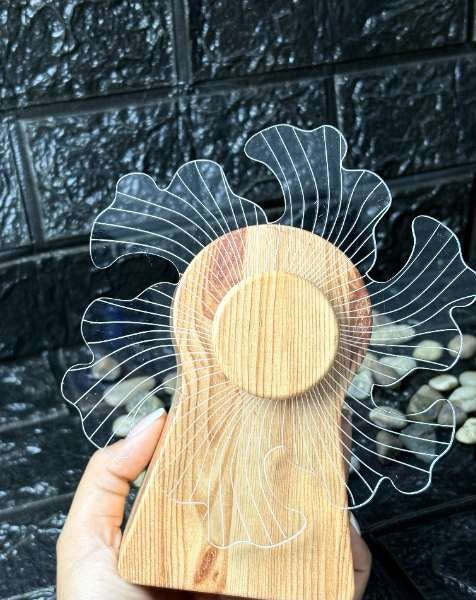 Lámpara 3D acrílica de luz cálida