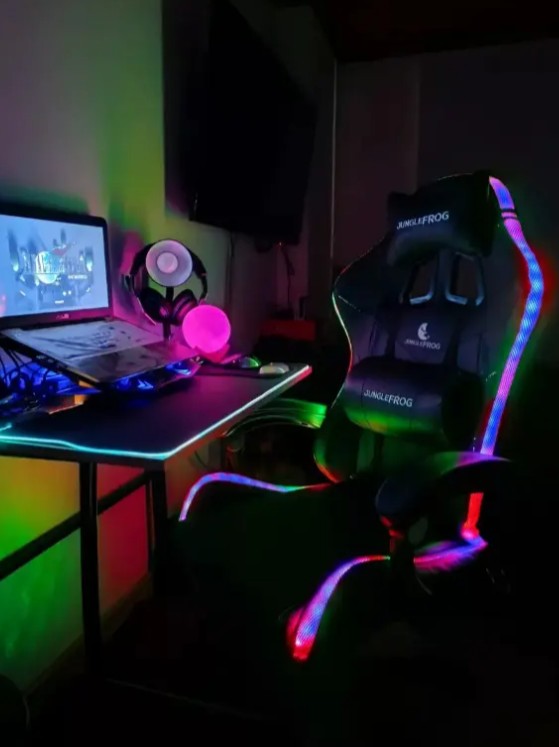 Silla gamer RGB Con luces LED Reclinable