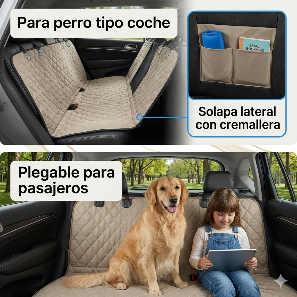 Protector de asiento de carro para mascotas