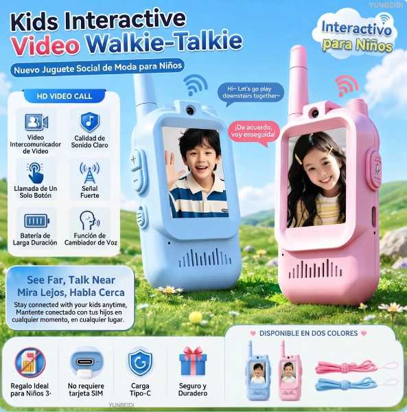 Walkie talkies con pantalla para niños