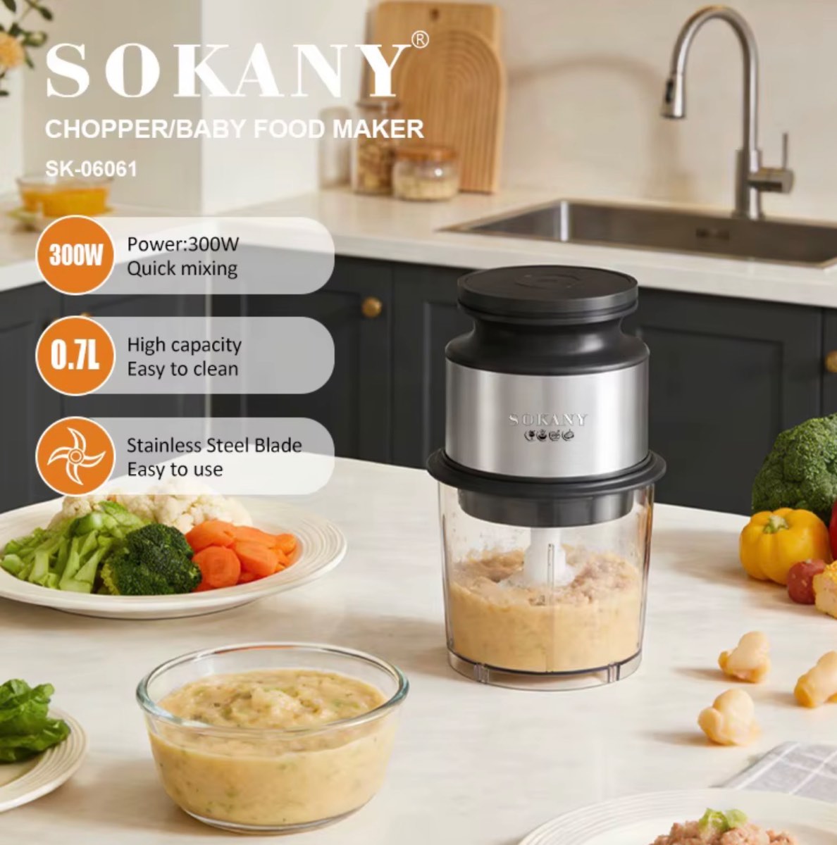Picadora de alimentos Sokany